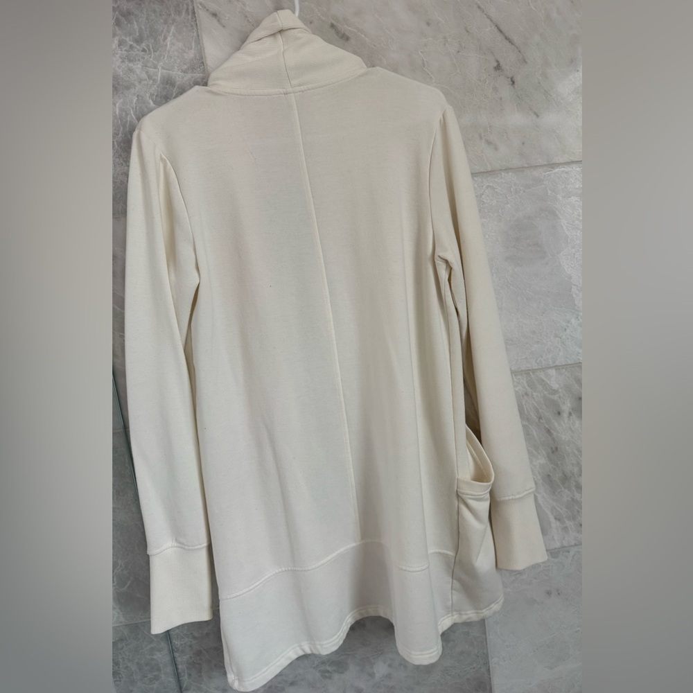 90 Degree By Reflex Ribbed Cream Cardigan - Picture 5 of 5
